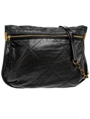 Lanvin Authentic Black Quilted Shoulder Bag